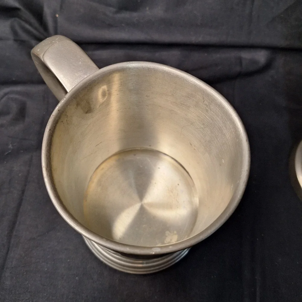 Royal‎ Holland KMD Daalderop Pewter Pitcher & Woodbury Pewterers Beer Stein Set